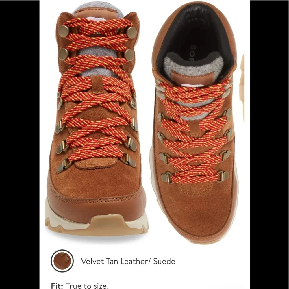 Sorel Kinetic Conquest Velvet Tan Boot size 6.5 New